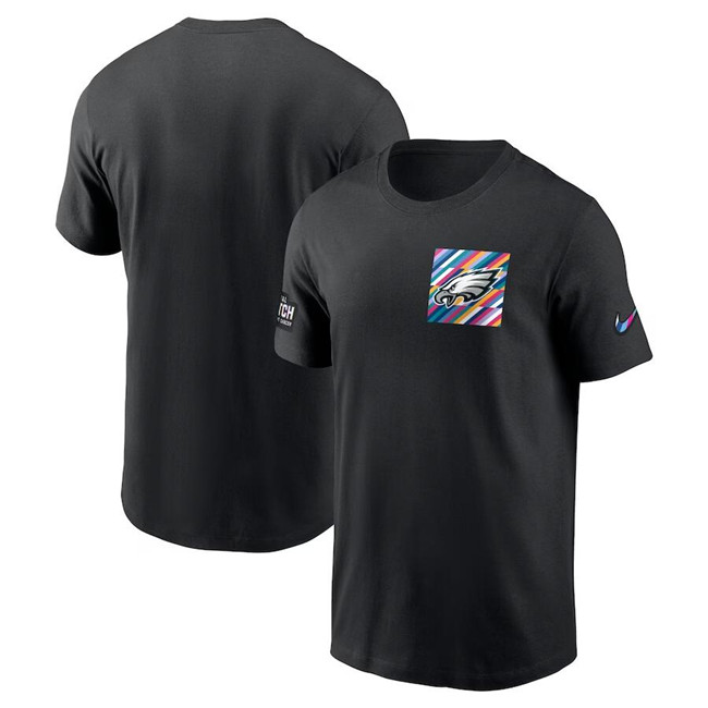 Men's Philadelphia Eagles Black 2023 Crucial Catch Sideline Tri-Blend T-Shirt